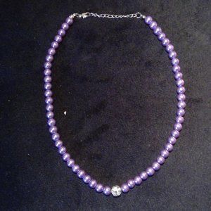 Purple faux pearls